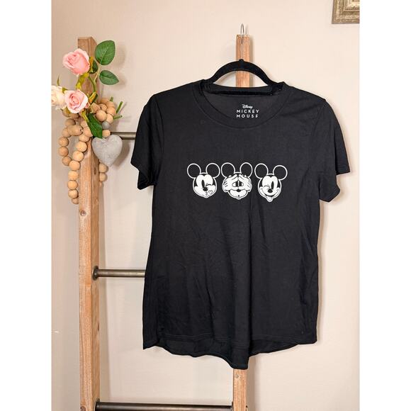Disney Tops - Disney Short Sleeve Black Mickey Mouse T Shirt Size Medium